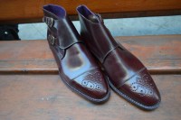 Oxblood Cordovan double monk boots for JS  (1)